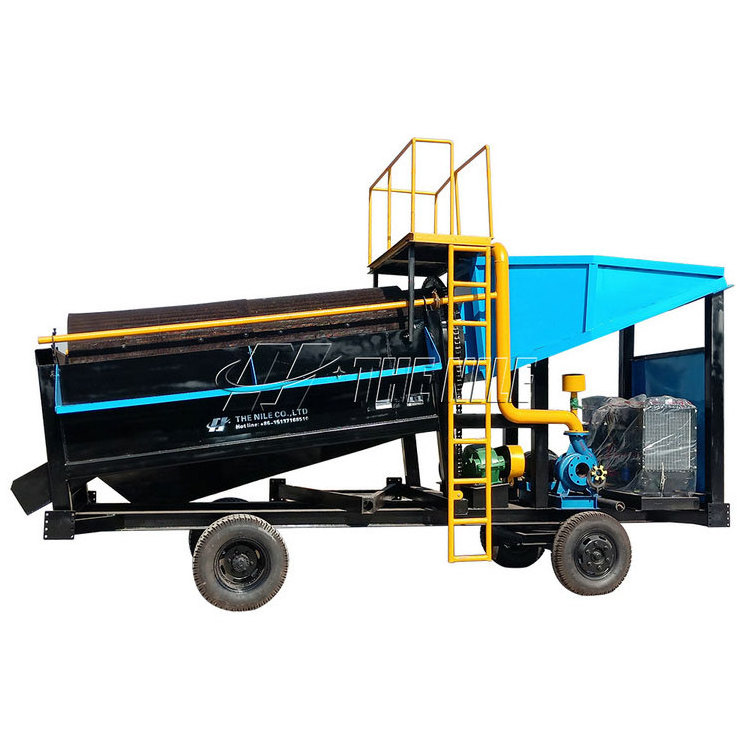 Gold Washing Plant Africa Popular Small Portable Gold Mine Separating Plant Machine 200 tph Alluvial Gold Trommel Washing Plant