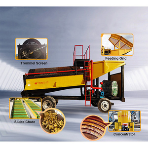 Mobile mining equipment  High Efficiency Portable Gold Sluice Box/Gold Mining Machinery /Gold Washing Plant For Sale