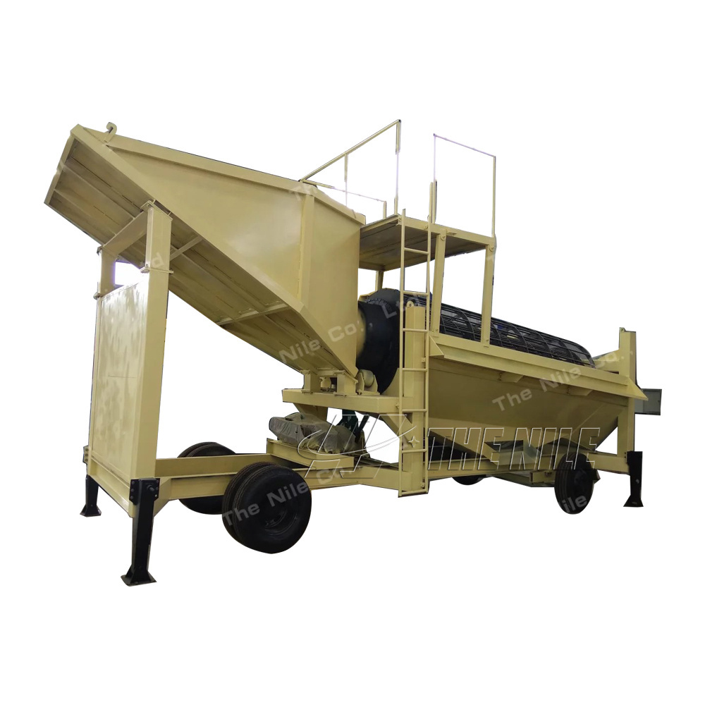 100Tph Mobile Alluvial Mobile Gold Wash Plant Mobile Trommel Screen Gold Washing Plant  hot sale in Kenya