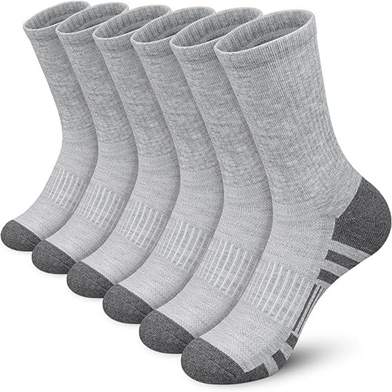 Wholesale Black White designer custom logo Cotton Sports Socks Autumn Winter Crew Socks Men