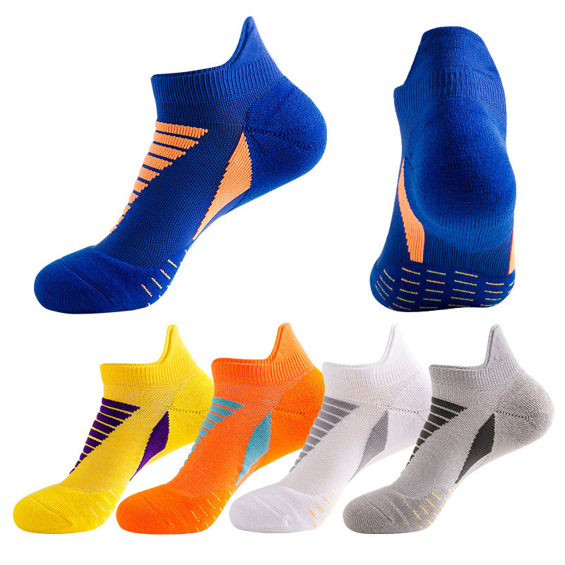 2022 Hot Sell Wholesale Men Cotton Logo Custom Sports Running  Ankle Compression Athletic Socks