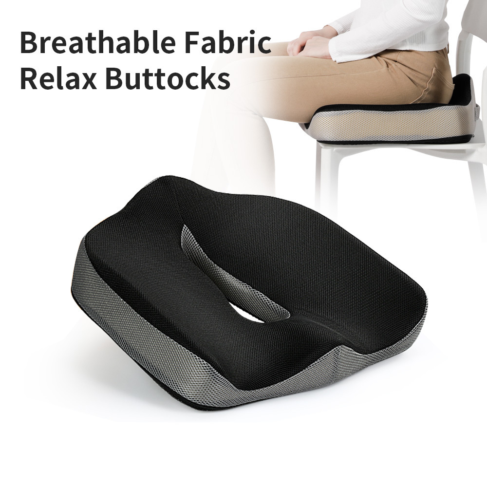 Seat Cushion Pillow Office Chair Car Memory Foam Seat Cushion For Coccyx Tailbone with Removable Cover