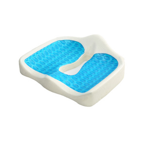 Soft Cooling Coccyx Buttock Support Office Chair Gel Silicone Seat Cushion With Cooling Pad