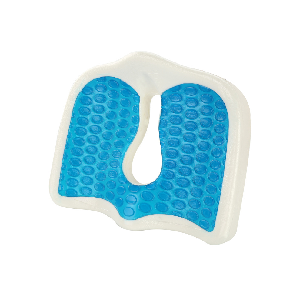 Soft Cooling Coccyx Buttock Support Office Chair Gel Silicone Seat Cushion With Cooling Pad