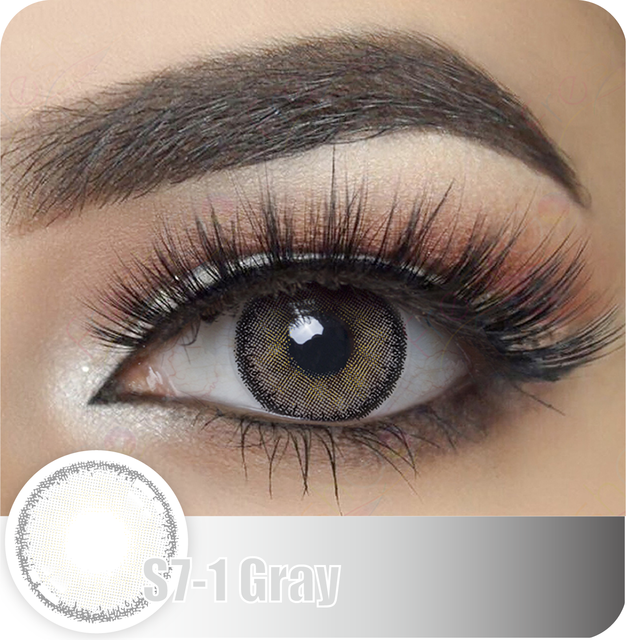 Freshgo  Color Contacts  Colored Contact Eye Lenses Sweety Sterling Gray 3 Tone Color Contact Lens