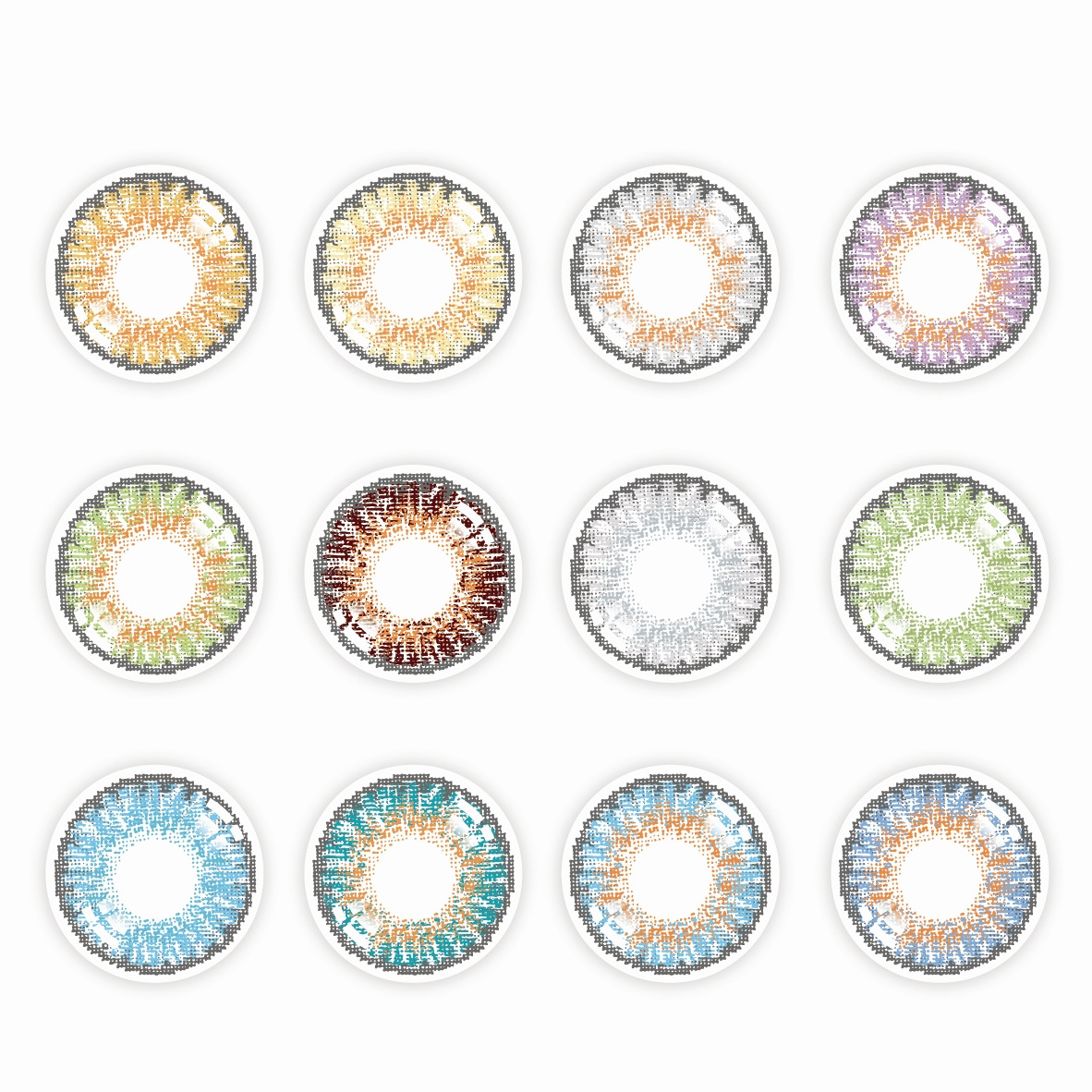 Hydrogel Colored Contact Lenses Transparent Annually.Contact Lenses.colored Lenses Cosplay