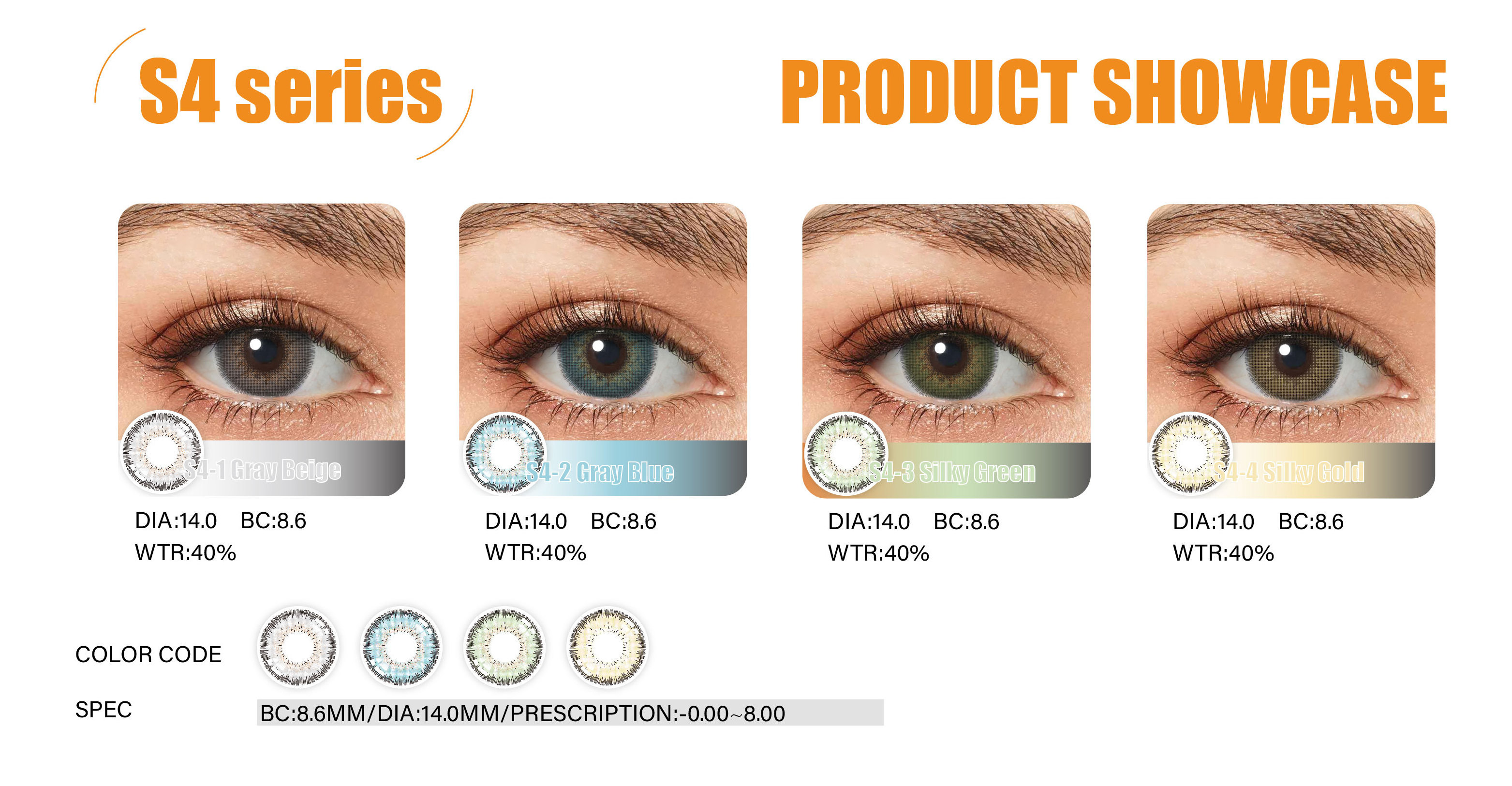 Freshgo  Color Contacts  Colored Contact Eye Lenses Sweety Sterling Gray 3 Tone Color Contact Lens