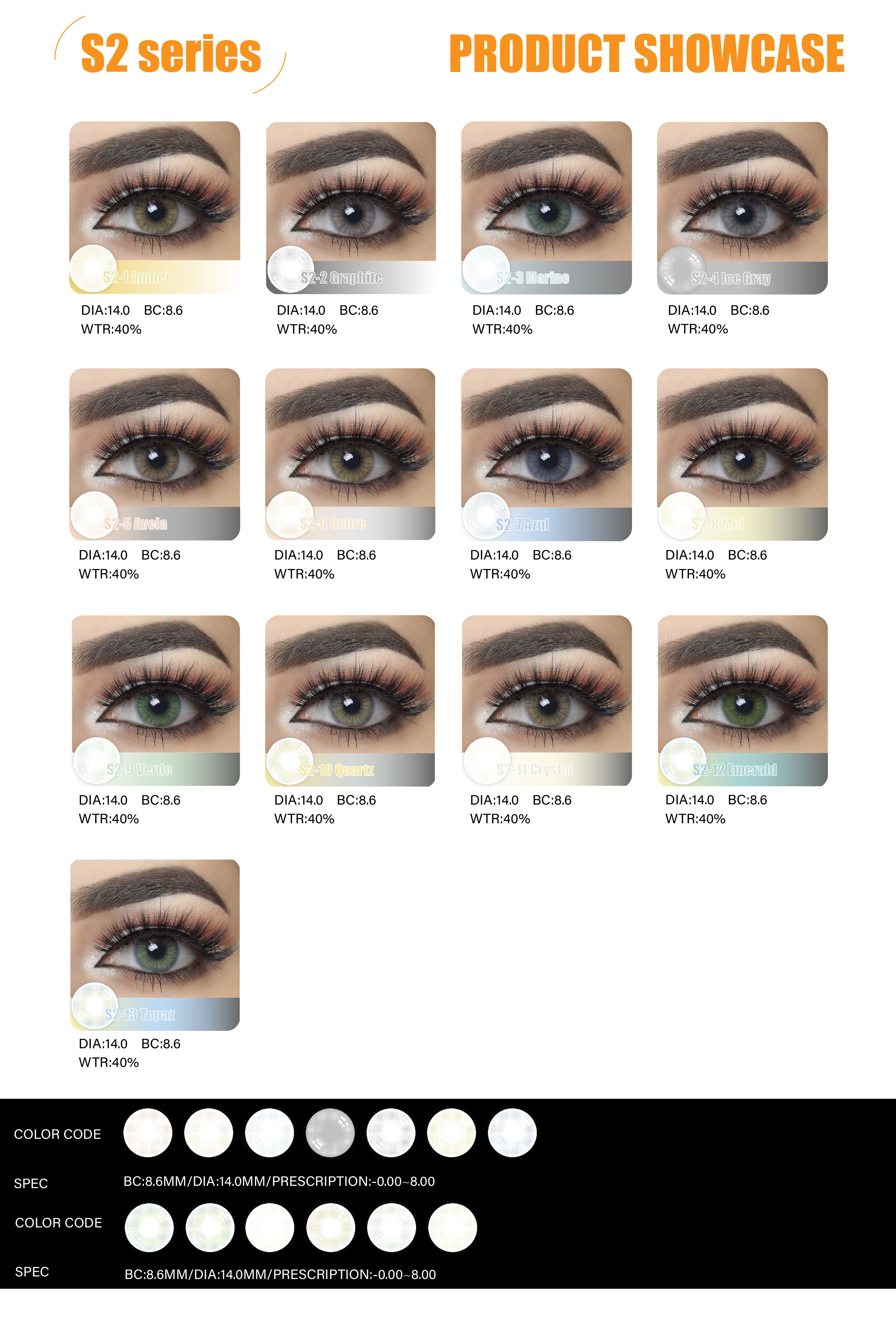 Freshgo  Color Contacts  Colored Contact Eye Lenses Sweety Sterling Gray 3 Tone Color Contact Lens