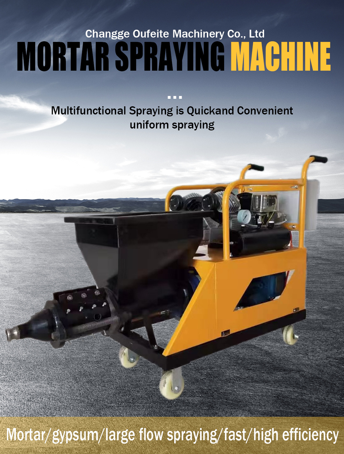 Concrete Sprayer Electric Concrete Spraying Machine Mortar Spraying Machine 4KW Three Phase 380VAC Concrete Pump Provided 150