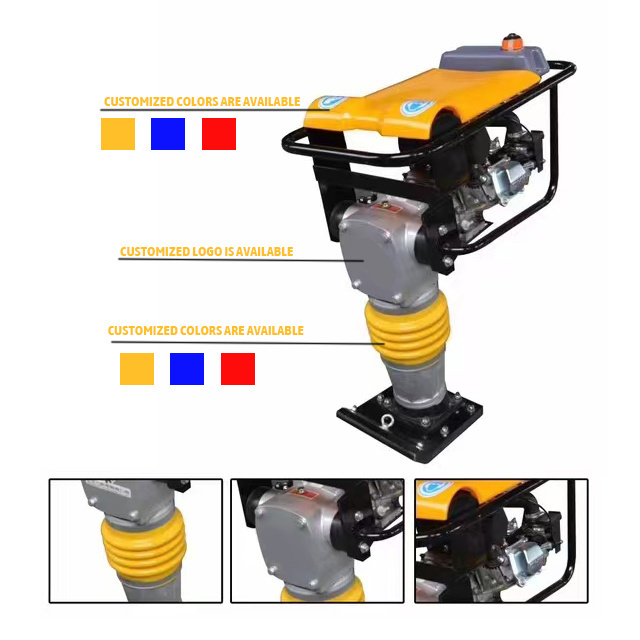 5.5Hp Dynamic Portable Compactor Ground Rammer Handheld Extra Heavy Duty Rm80 Tamping Rammer With Honda Loncin Engine