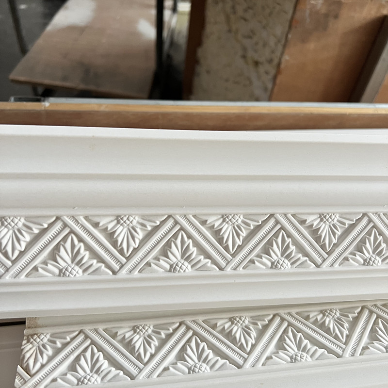 HN -80812 Interior PU Foam Cornice Fireproof Moulding Artificial PU Crown Molding Trim for Furniture Door