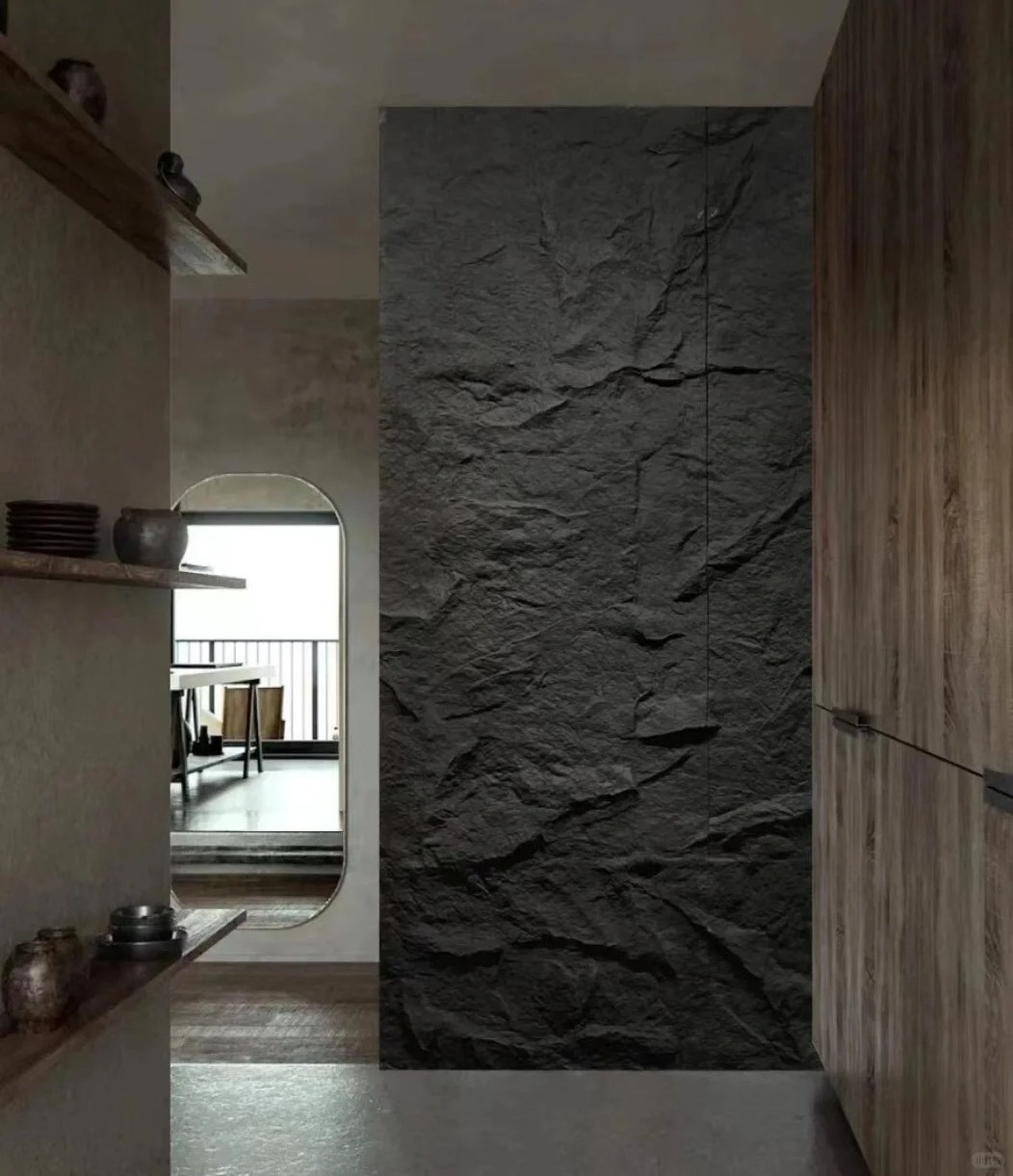 NEW Arrival 600*2900MM 3D Big Slab PU Rock Stone Panel Exterior Lightweight Fauxl Wall Stone Panel For Cladding Wall