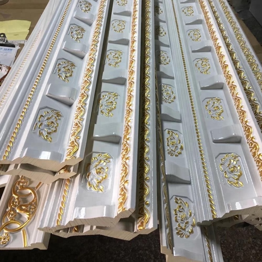 Polyurethane Large Carving Cornice Molding Wall Panels PU Architecture Ceiling Crown Molding