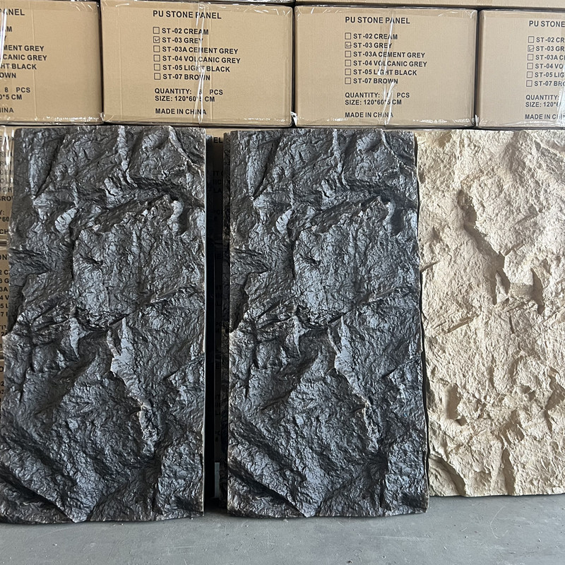 Wholesale Fireproof PU Rock Stone Cultural Polyurethane Exterior Wall Faux Stone Panel