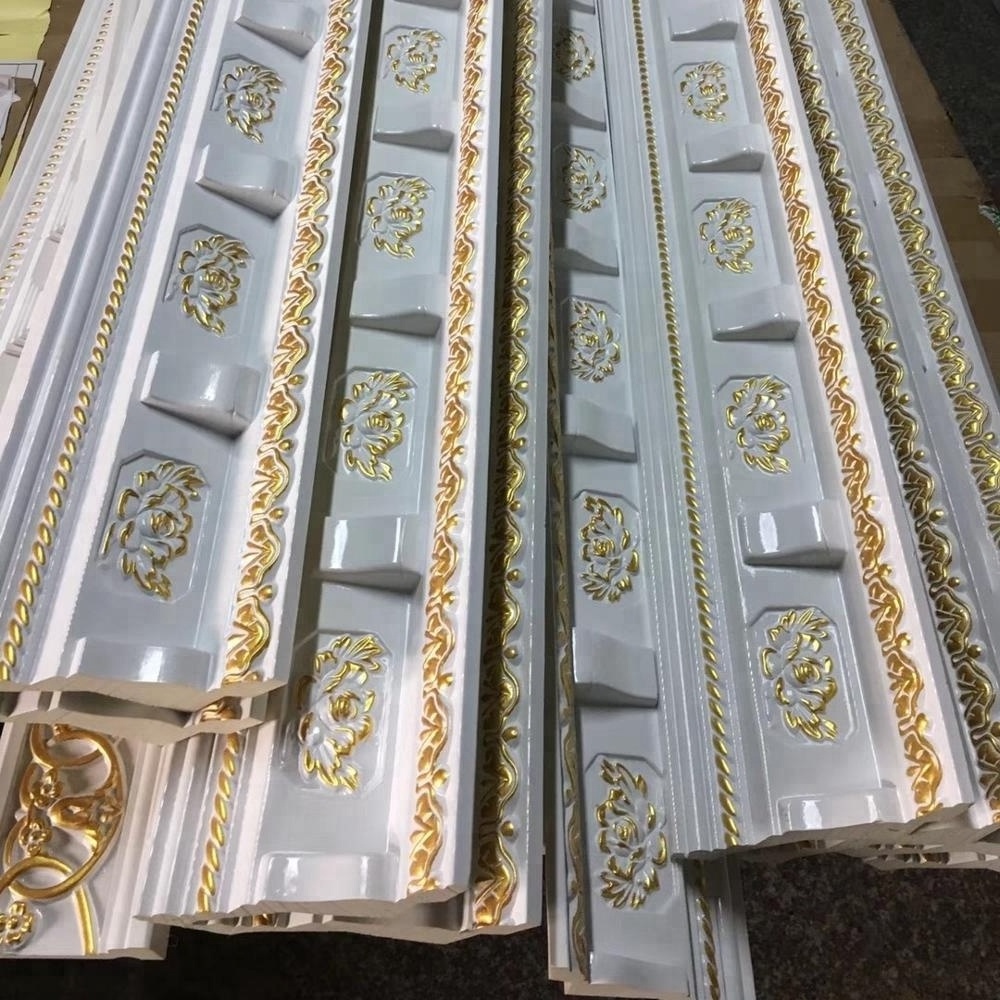 Polyurethane Large Carving Cornice Molding Wall Panels PU Architecture Ceiling Crown Molding