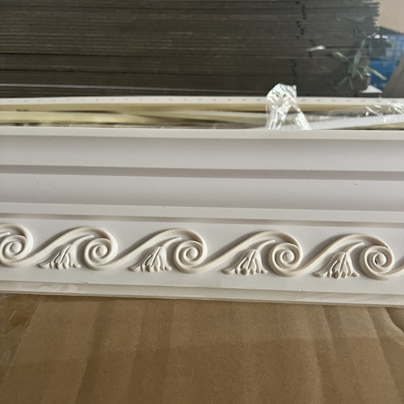 HN -80812 Interior PU Foam Cornice Fireproof Moulding Artificial PU Crown Molding Trim for Furniture Door