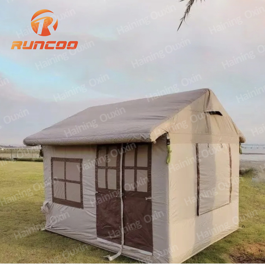 Factory Price Rooftop Oxford Tent 4 Season Air Tent Structure Inflatable House Tent with Mosquito Screen