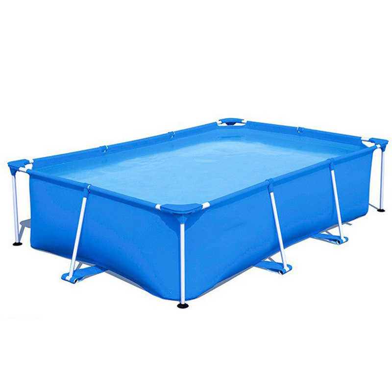 Out door PVC strong hard large size blue pool  kids swimming Square inflatable pool