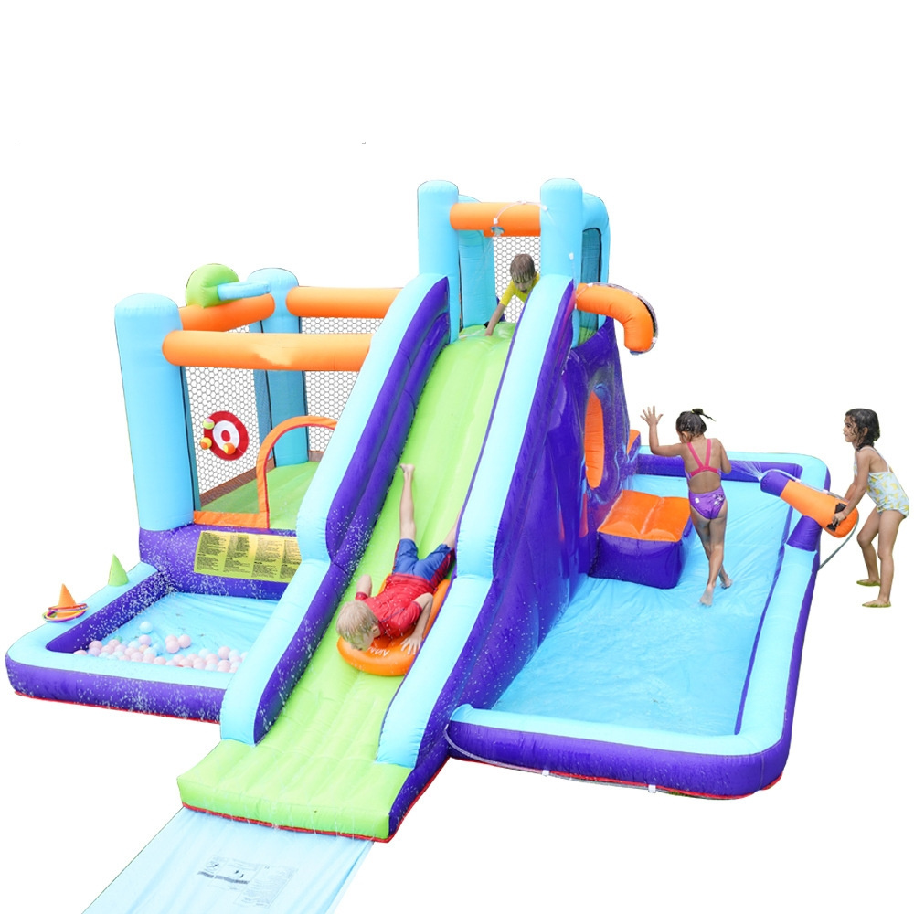 Adult tropical combo waterslide inflables chateau gonflable bouncy castle inflatable water slide bounce house