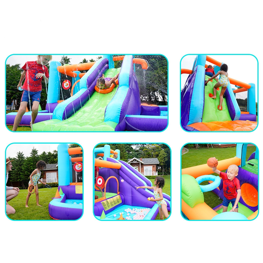 Adult tropical combo waterslide inflables chateau gonflable bouncy castle inflatable water slide bounce house