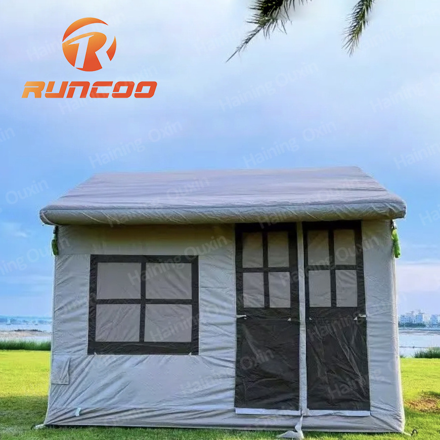 Factory Price Rooftop Oxford Tent 4 Season Air Tent Structure Inflatable House Tent with Mosquito Screen