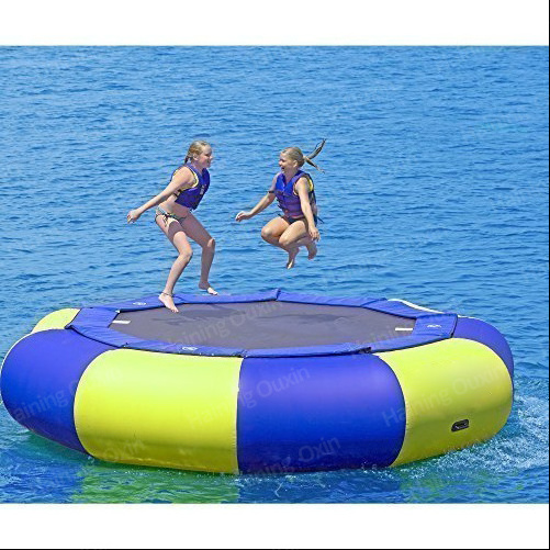 Inflatable splash padded jump bouncer platform sungear water trampoline for water entertainment