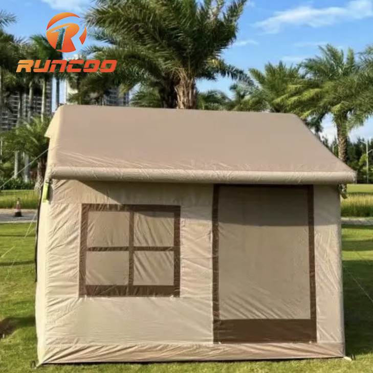 Factory Price Rooftop Oxford Tent 4 Season Air Tent Structure Inflatable House Tent with Mosquito Screen