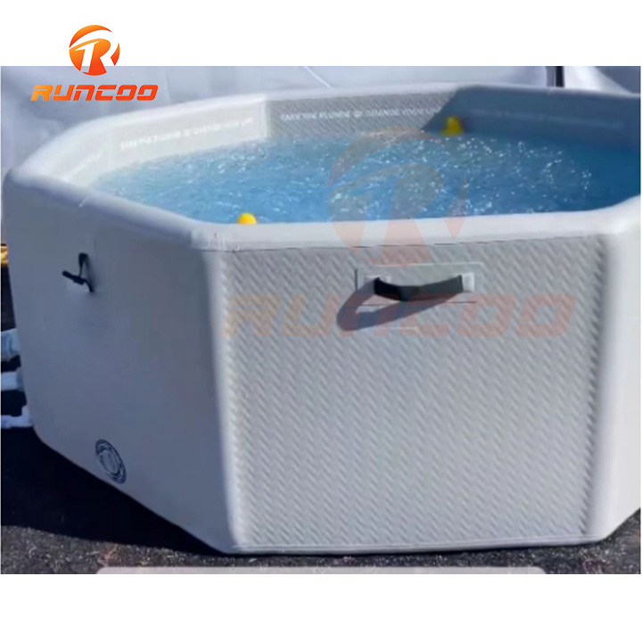 custom octagon extra large ice bath tub inflatable portable ice bath cold plunge pool