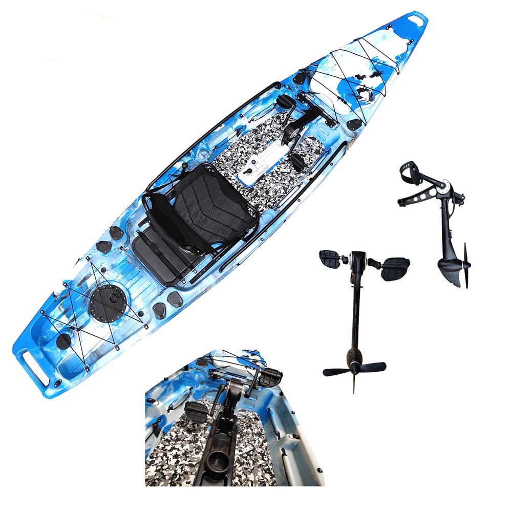 Manufacture Price River 1 Person Double Fishing Plastic Pedal Kayak For Sale