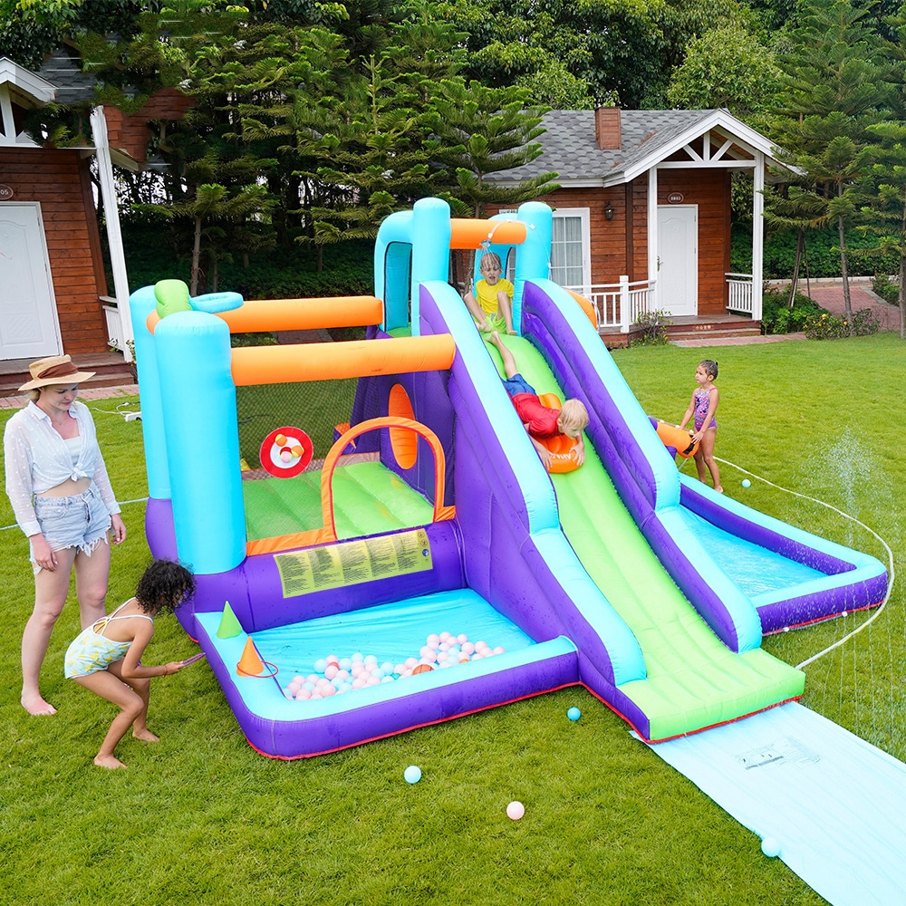 Adult tropical combo waterslide inflables chateau gonflable bouncy castle inflatable water slide bounce house