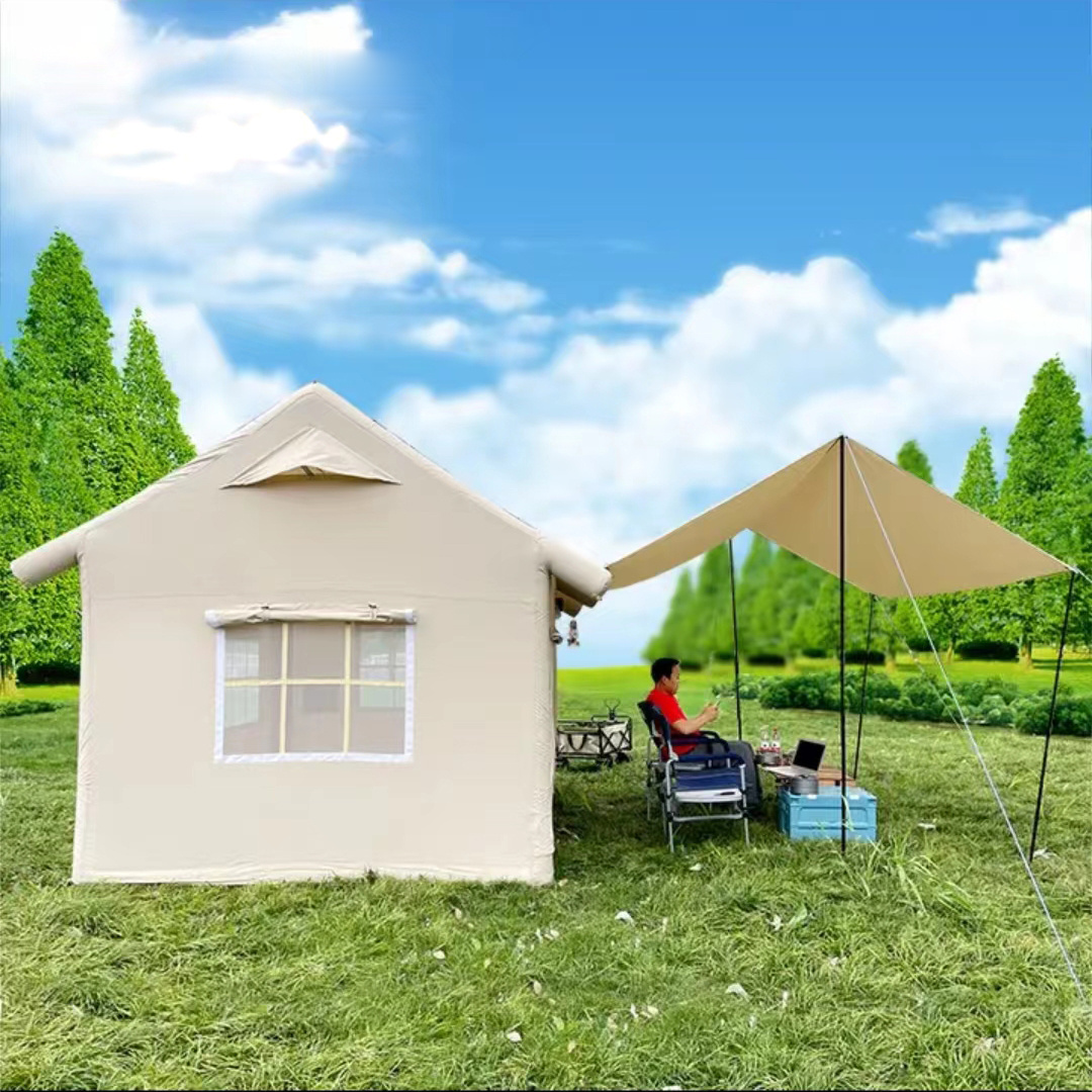 Luxury Quick Set Up Air Tent Large Space Oxford Tent Inflatable Camping Tent For 5-8 Persons