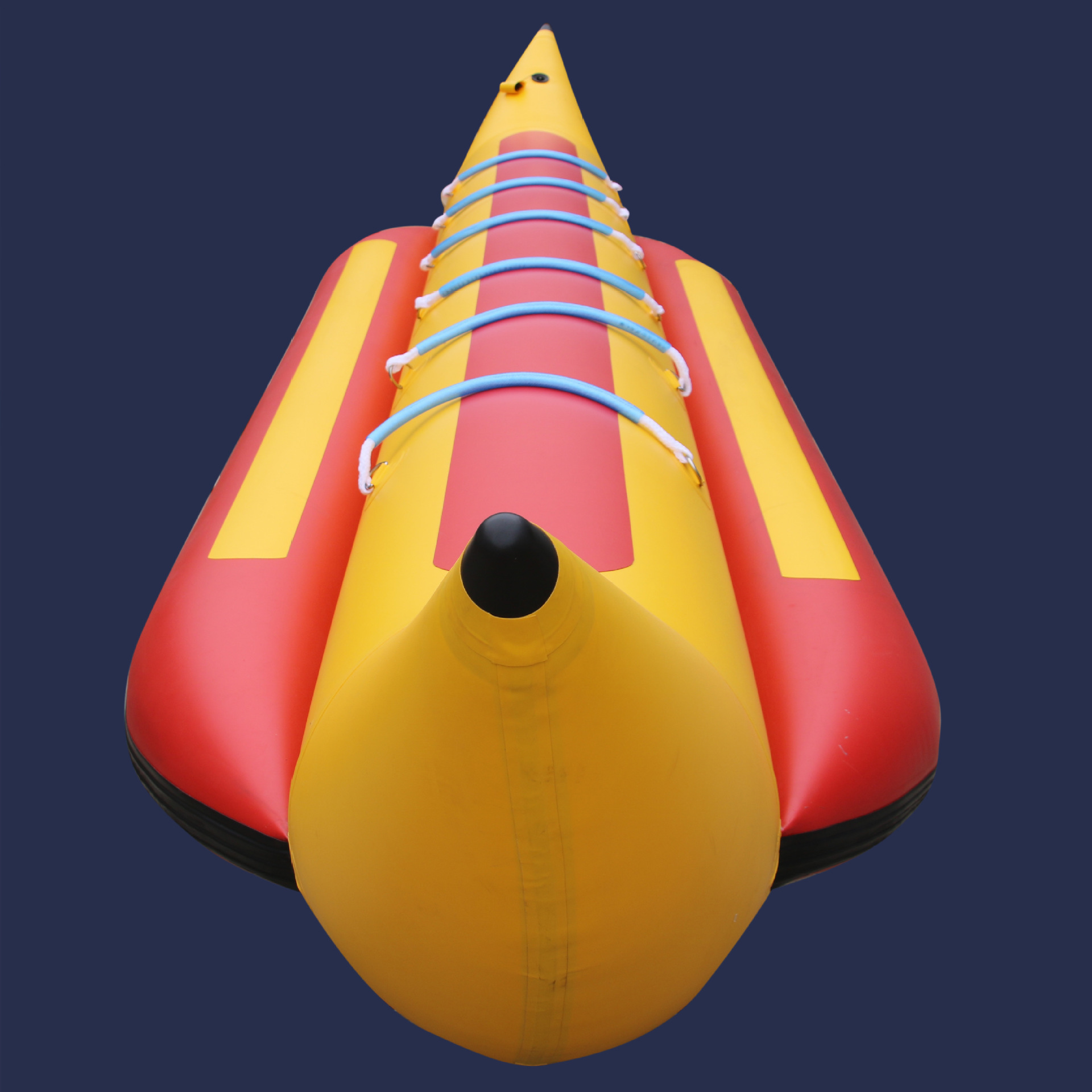 8 person customized size pvc inflatable ski flying spinning boat adult floating banana towable tube