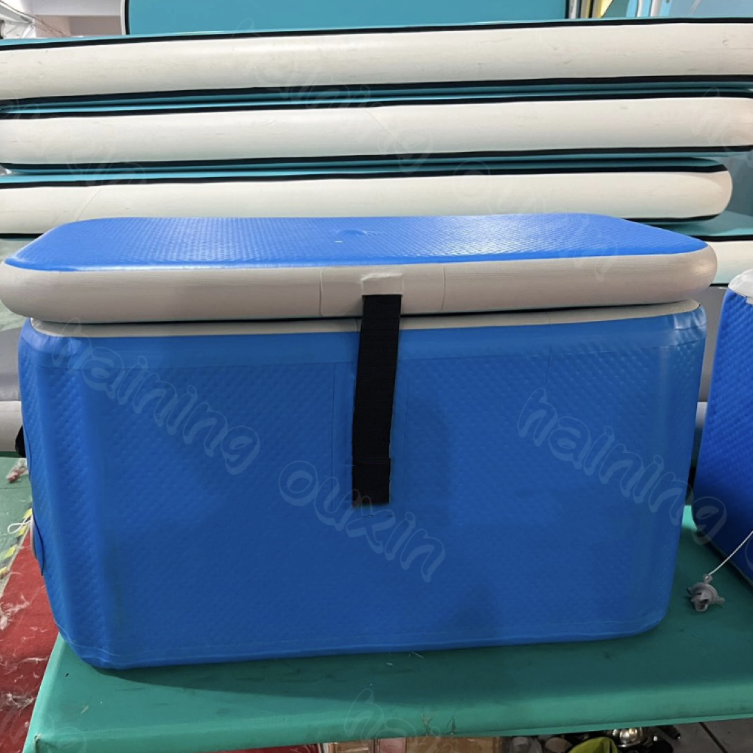 In-car placement inflatable custom drop stitch Outdoor Portable fish packing box ice insulated ice cooler box