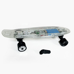 Electric scooter skateboard wireless remote control four-wheel single-drive skateboard 27-inch fish board