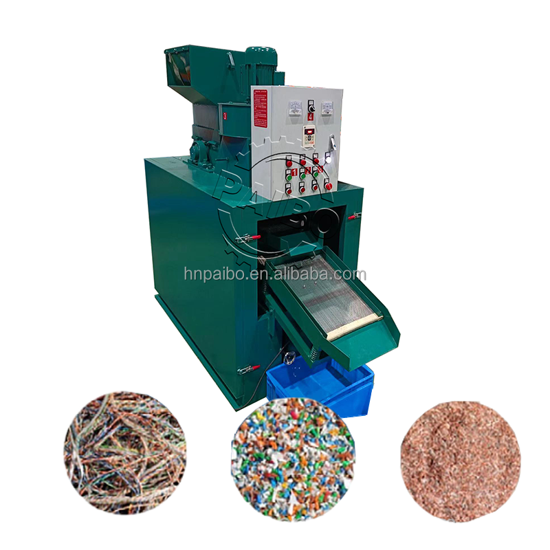 Dry Type Scrap wire cable Recycle Plastic and Copper Seperate Machines Scrap Cable Wire Recycling Granulator Machines