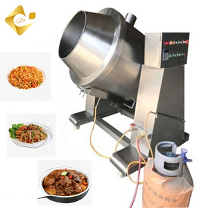 Large Commercial Cafetera Industrial Wok Fried Rice Machine Drum Mixer Biryani Automatic Cooking Machine Pot Stir Fry Machine