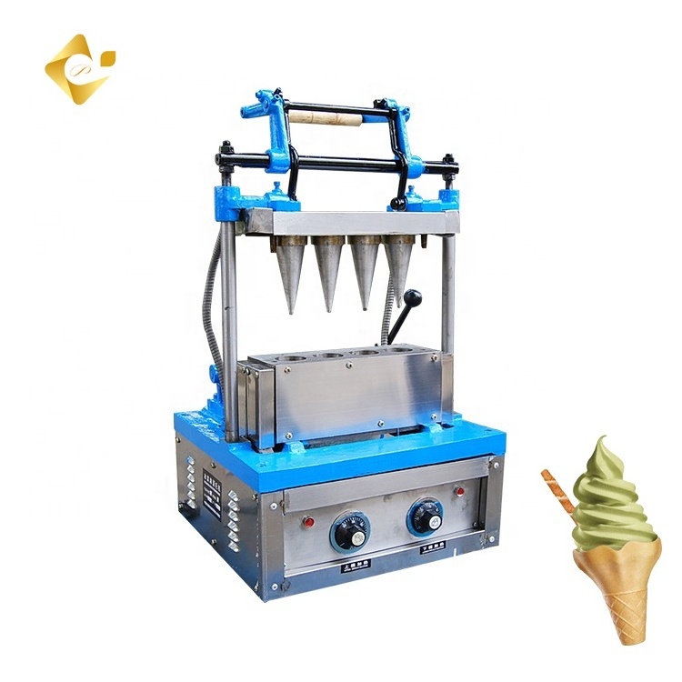 Hot Sale Semi Automatic Waffle Ice Cream Cone Wafer Biscuit Making Machine Make Cone