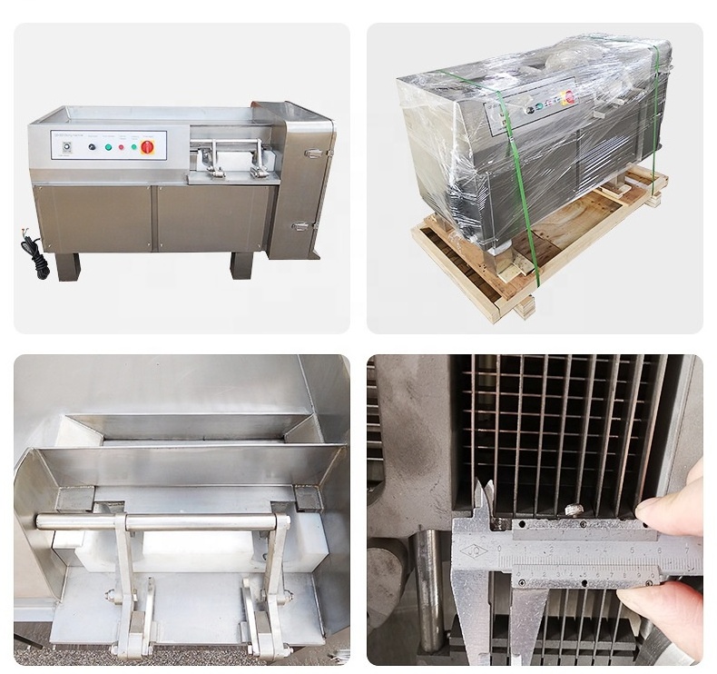 2024 Mutton Meat Cuber Cutting Dicing Machine Cooked Chicken Meat Cube Dice Cutter Machine