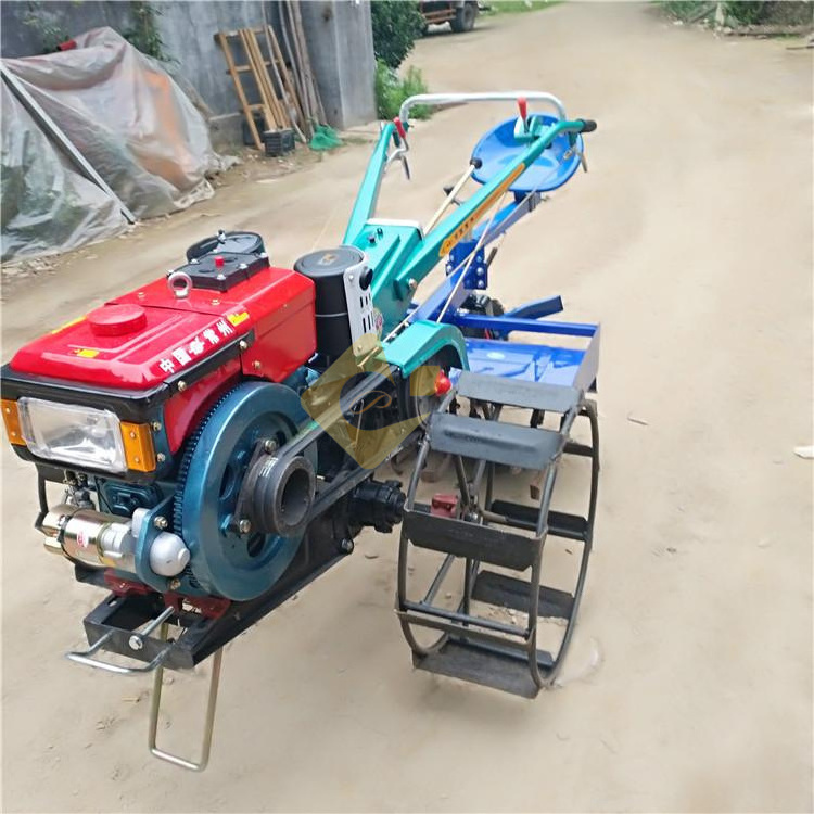 Agricultural Hand Tractor Matching Plastic Mulch Applicator Laying Machine/manual Gasoline Driven Thin Film Covering Equipment