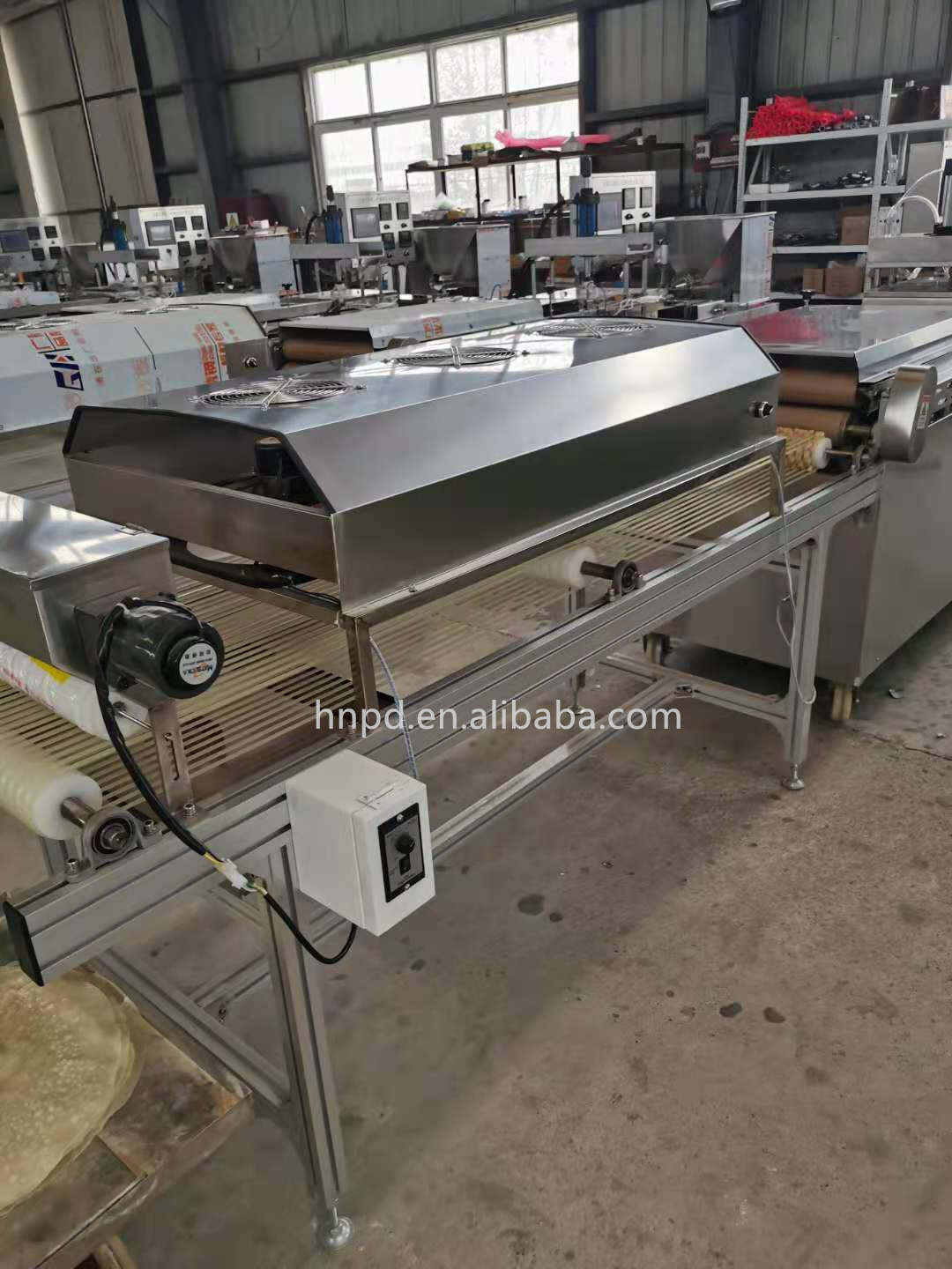 Customized 12 Inch Soft Taco Pita Bread Dough Roll Sheeter Machine Lavash Making Machine Production Line