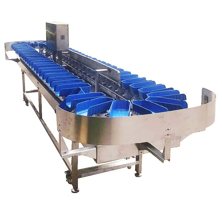 Industrial Conveyor Weight Sorting Machine Chicken Fish Seafood Meat Sorter Grading Machine