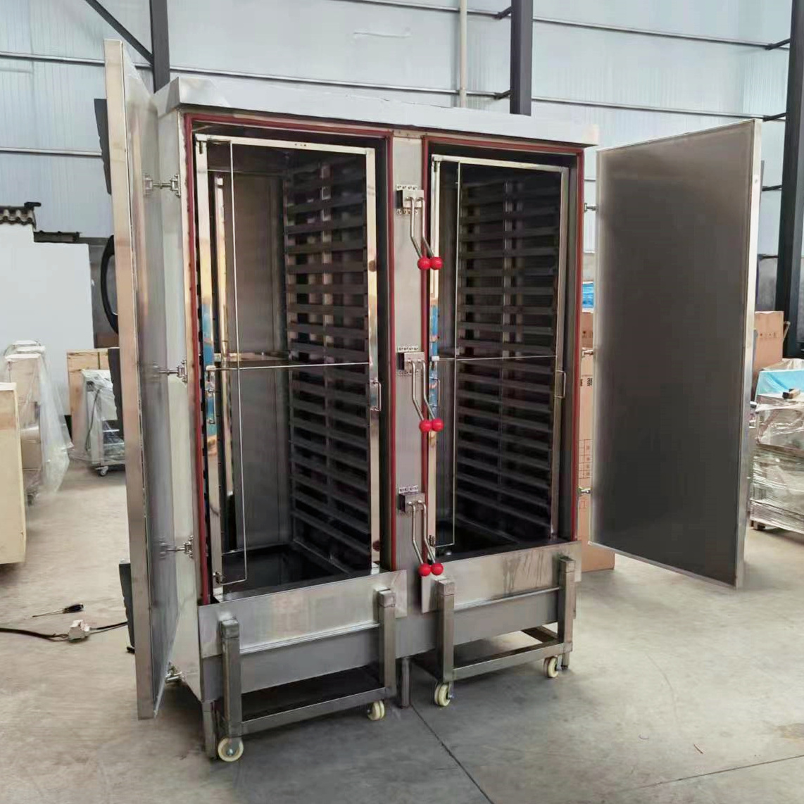 Double Door Commercial Bao Bun Food Rice Chicken Steamer Machine Automatic Rice Washer Machine