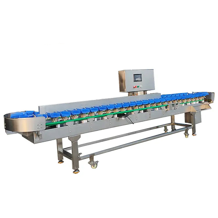 Industrial Conveyor Weight Sorting Machine Chicken Fish Seafood Meat Sorter Grading Machine