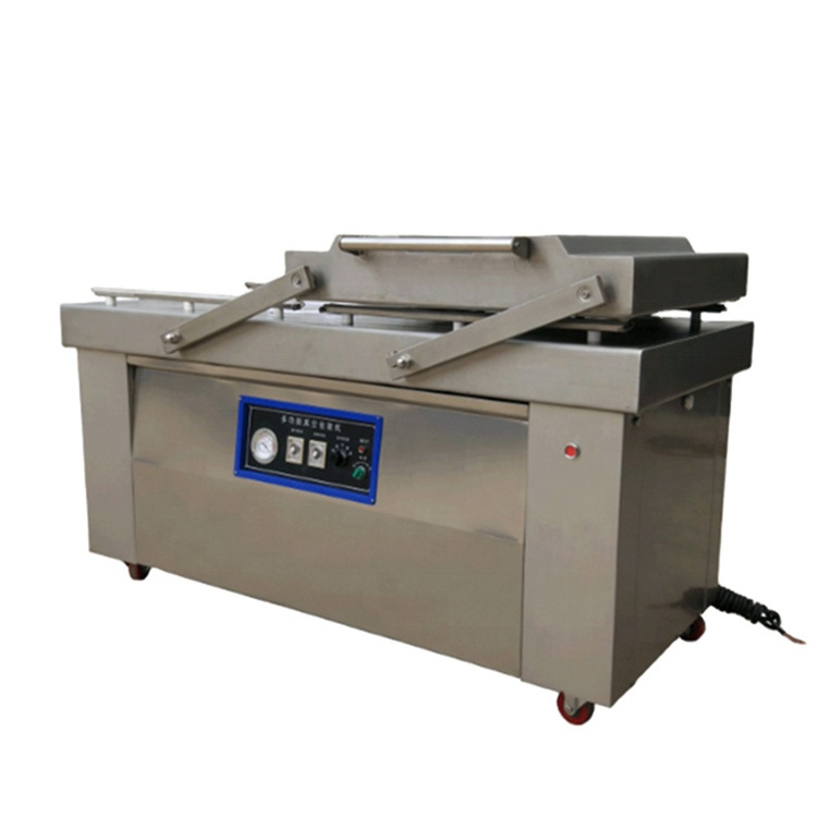 Stainless Steel Double Chamber Food Vacuum Sealer Food Meat Vacuum Packaging Packing Machine