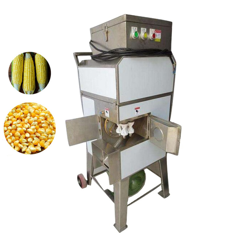 Fresh Sweet Corn Husker Sheller Thresher Seed Removing Machine Maize Peeling Shelling Machine