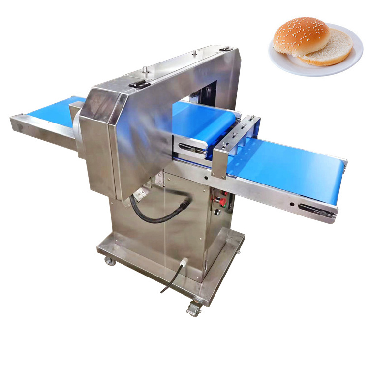 Half-Cut And Full-Cut Hamburger Hotdog Panini Burger Bun Cutter Bread Slicing Cutting Machine