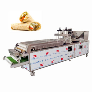 Automatic Cooked Pancake Machine Pita Lavash Bread Roti Naan Press Maker Making Machine