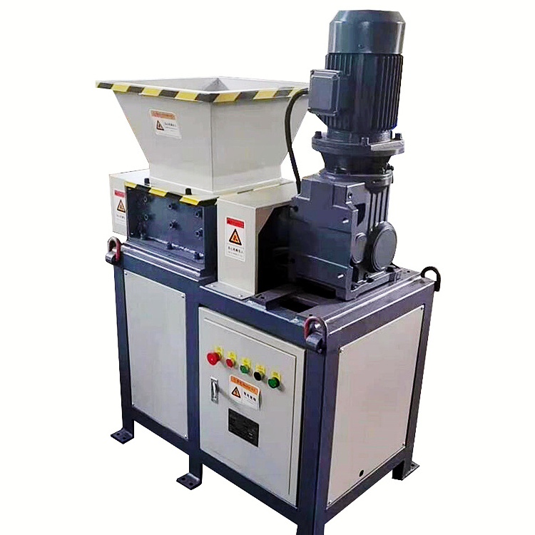 Mobile Double Twin Shaft PVC Cardboard Shredder Crusher Carton Box Shredding Recycling Machine