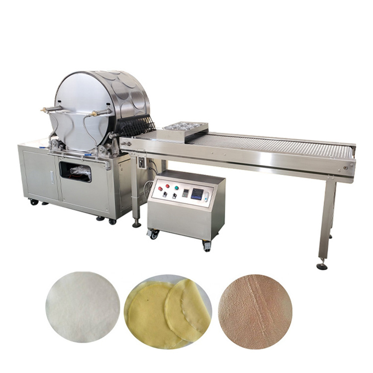 Gas Electric Heating crepe Tortilla Chapati Roti Injera Spring Roll Making Machine Production Line