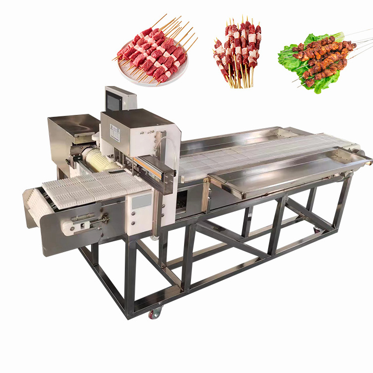 Shish Kebab Meat Skewer Making  Machine Automatic Seafood Skewer Kebab Machine